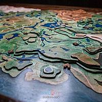 Switch玩家自制木板地形图还原《塞尔达传说：旷野之息》