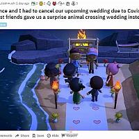 因新冠疫情无法结婚 玩家在Switch《动物森友会》里举行婚礼