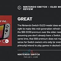 IGN：Switch OLED版很棒 但不推荐主机模式玩家购买
