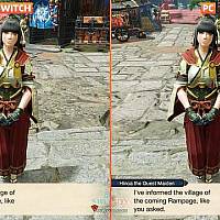 Switch《怪物猎人：崛起》与PC版画面对比效果几乎一致