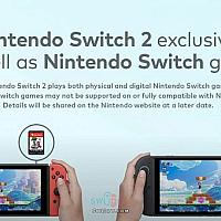 Switch 2并非完全向下兼容Switch游戏