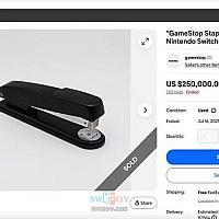 Switch 2 被订书钉损坏后 拍卖高达25万美元